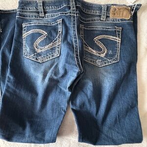 Silver Jeans Women's Flare & Wide Leg Blue Jeans